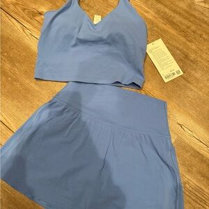 Lululemon Athletica Light Blue Activewear Set